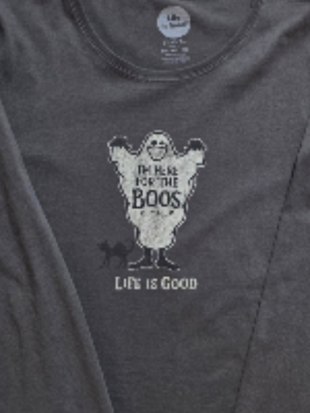 Life is Good XXL I'm Here for the Boos Ghost Halloween Long Sleeve Crusher Tee - Picture 2 of 8